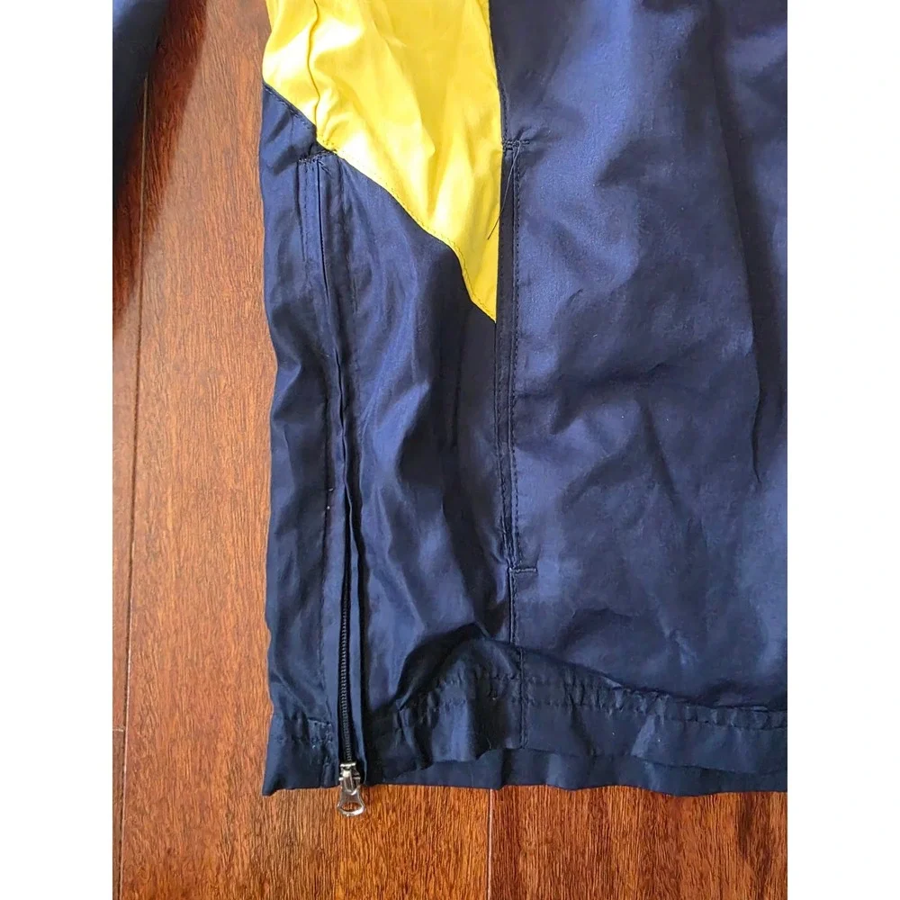 Adidas Michigan Football Windbreaker Youth Medium 10/12 Navy Blue Quarter Zip